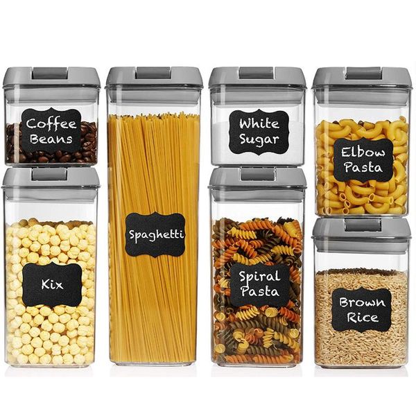 storage bottles & jars 7pcs plastic food container jar set with lid kitchen bulk sealed refrigerator multigrain tank for cereal
storage bottles & jars 7pcs plastic food container jar set with lid kitchen bulk sealed refrigerator multigrain tank for cereal