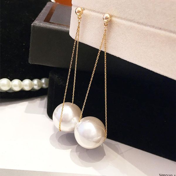 stud 1 pair of sweet romantic gold imitation pearl pendant earrings temperament elegant long wild personality jewelry, Golden;silver
stud 1 pair of sweet romantic gold imitation pearl pendant earrings temperament elegant long wild personality jewelry, Golden;silver