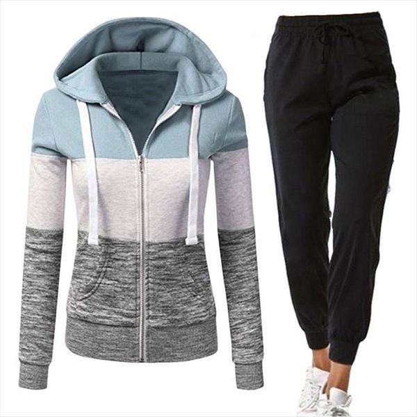 autumn winter tracksuit jacket set womens tracksuits sweatshirts long sleeve zipper patchwork hoodie pants female outfits clothing, Gray
autumn winter tracksuit jacket set womens tracksuits sweatshirts long sleeve zipper patchwork hoodie pants female outfits clothing, Gray