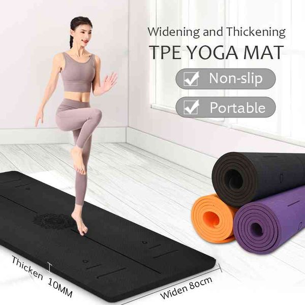 80cm wide yoga mat non-slip w/ alignment thick tpe foam hatha aerobic exercise pad indoor outdoor workout for daily fitness
80cm wide yoga mat non-slip w/ alignment thick tpe foam hatha aerobic exercise pad indoor outdoor workout for daily fitness