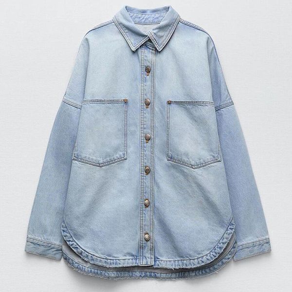 women's jackets zaaho spring autumn women denim shirt coat long sleeve pocket cardigan streetwear bf jean jacket harajuku outwear, Black;brown
women's jackets zaaho spring autumn women denim shirt coat long sleeve pocket cardigan streetwear bf jean jacket harajuku outwear, Black;brown