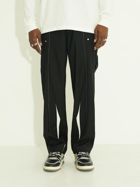 men's pants 27-46 2021 clothing irregular open line deconstruction stitching and crimping design trousers plus size costumes, Black
men's pants 27-46 2021 clothing irregular open line deconstruction stitching and crimping design trousers plus size costumes, Black