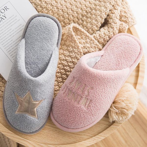 female indoor slippers twinkle star warm plush slip-on autumn winter home floor shoes women men house slipper soft sole footwear, Black
female indoor slippers twinkle star warm plush slip-on autumn winter home floor shoes women men house slipper soft sole footwear, Black