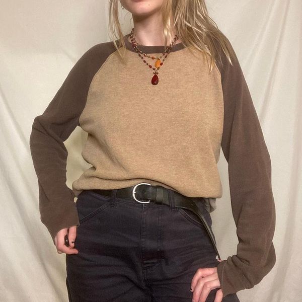 women's t-shirt y2k patchwork t shirt knitted harajuku vintage pullovers casual basic kawaii tee autumn winter grunge women, White
women's t-shirt y2k patchwork t shirt knitted harajuku vintage pullovers casual basic kawaii tee autumn winter grunge women, White