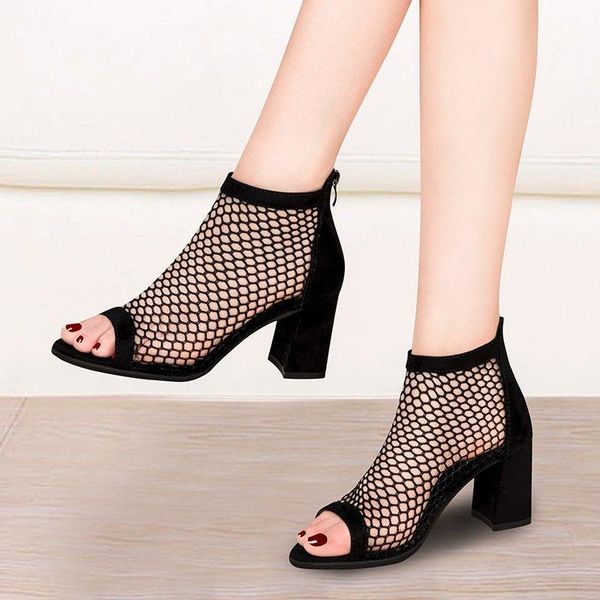 sandals fashion hollow out mesh ankle boots for women peep toe square heel woman leopard print, Black
sandals fashion hollow out mesh ankle boots for women peep toe square heel woman leopard print, Black