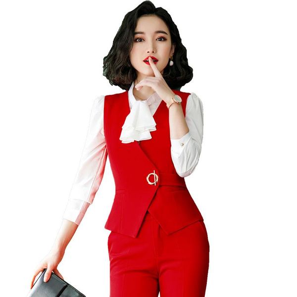 women's vests lenshin 2 piece set high-quality formal vest pant suit women office wear sleeveless jacket lady business sets, Black;white
women's vests lenshin 2 piece set high-quality formal vest pant suit women office wear sleeveless jacket lady business sets, Black;white