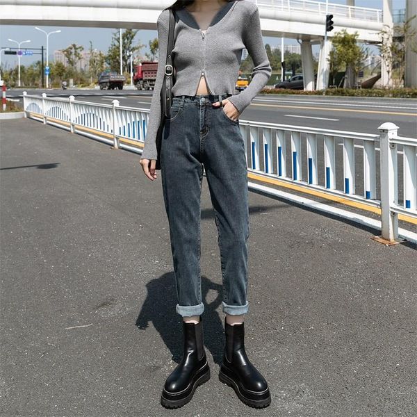 high waist stretch jeans woman mom plus size denim harem pants thicken velvet trousers ladies vintage casual women's, Blue
high waist stretch jeans woman mom plus size denim harem pants thicken velvet trousers ladies vintage casual women's, Blue