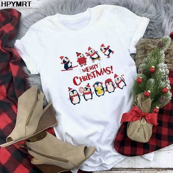 merry christmas cute happy womens t shirt penguin printed short sleeve o neck female clothes fashion kawaii, White
merry christmas cute happy womens t shirt penguin printed short sleeve o neck female clothes fashion kawaii, White