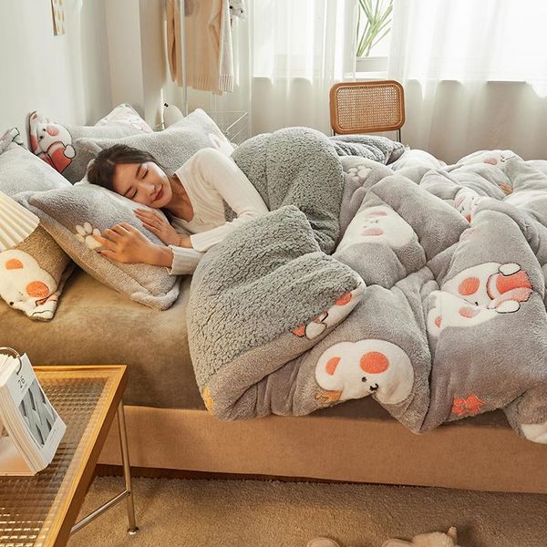 comforters & sets lamb cashmere quilt winter thickened warm core double coral velvet dormitory single spring and autumn bedding
comforters & sets lamb cashmere quilt winter thickened warm core double coral velvet dormitory single spring and autumn bedding