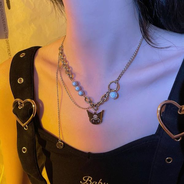 chains 2021 multilayer splicing necklace reflective round bead titanium steel wild simple clavicle chain, Silver
chains 2021 multilayer splicing necklace reflective round bead titanium steel wild simple clavicle chain, Silver