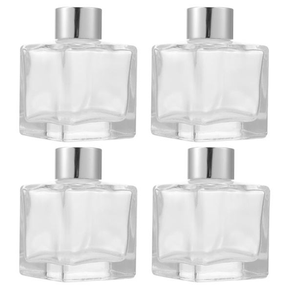 4pcs perfume glass diffuser bottles refillable organizer set with cap storage & jars
4pcs perfume glass diffuser bottles refillable organizer set with cap storage & jars