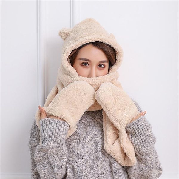 scarves cute bear ear hat scarf gloves set winter women novelty warm casual plush hats, Blue;gray
scarves cute bear ear hat scarf gloves set winter women novelty warm casual plush hats, Blue;gray