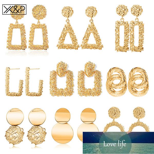 x&p vintage geometric big earrings statement gold drop earring for punk women fashion metal hanging dangle earring jewelry  factory price ex, Silver
x&p vintage geometric big earrings statement gold drop earring for punk women fashion metal hanging dangle earring jewelry  factory price ex, Silver