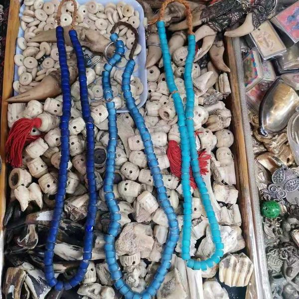 chains handmade colored glaze white core necklace antique ancient jewelry loulan culture beautiful beads detachable irregular collares, Silver
chains handmade colored glaze white core necklace antique ancient jewelry loulan culture beautiful beads detachable irregular collares, Silver