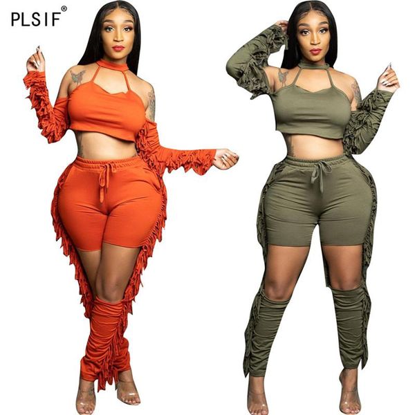 women's two piece pants women solid color mosaic ruffled long sleeve round neck hollow jacket tights street fashion trousers set autumn, White
women's two piece pants women solid color mosaic ruffled long sleeve round neck hollow jacket tights street fashion trousers set autumn, White