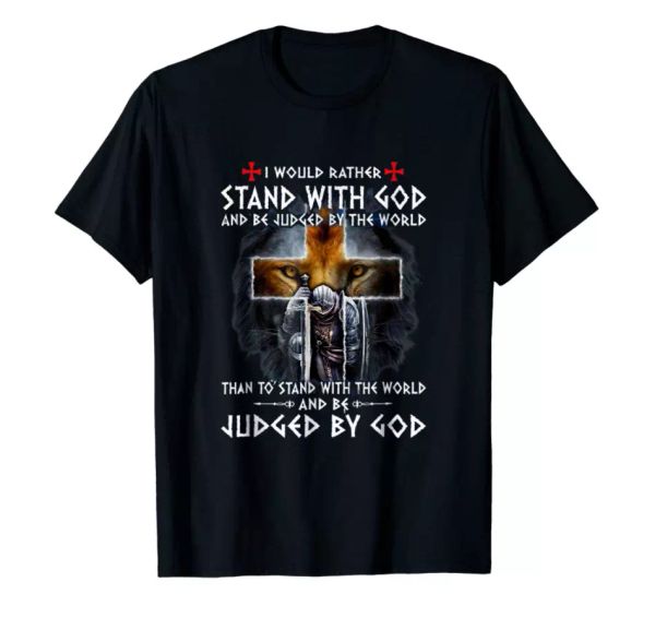 R1 I Would Rather Stand With God And Be Judged By The World Black T-Shirt S-3XL, White;black
R1 I Would Rather Stand With God And Be Judged By The World Black T-Shirt S-3XL, White;black