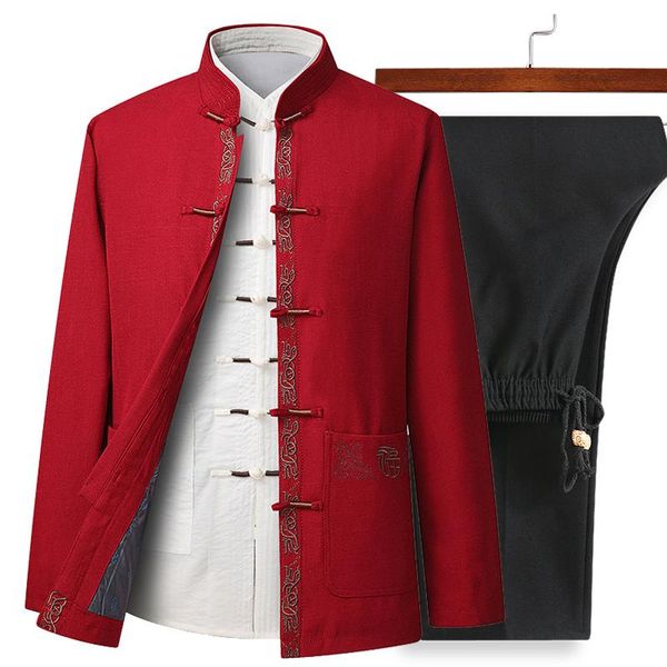 men's tracksuits plus size autumn tang clothes long sleeve chinese style button costume leisure sets lounge windbreaker suits, Gray
men's tracksuits plus size autumn tang clothes long sleeve chinese style button costume leisure sets lounge windbreaker suits, Gray