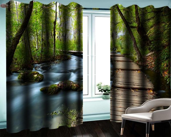 3d mural curtain landscape graceful forest creek water plank promenade modern decoration blackout curtains & drapes
3d mural curtain landscape graceful forest creek water plank promenade modern decoration blackout curtains & drapes