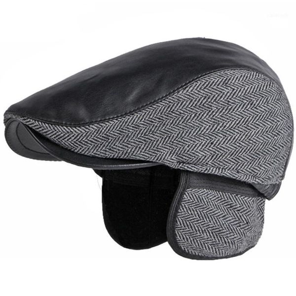berets ht3745 men winter hat leather ivy sboy flat cap male plus size beret vintage dad hats with ear flaps, Blue;gray
berets ht3745 men winter hat leather ivy sboy flat cap male plus size beret vintage dad hats with ear flaps, Blue;gray