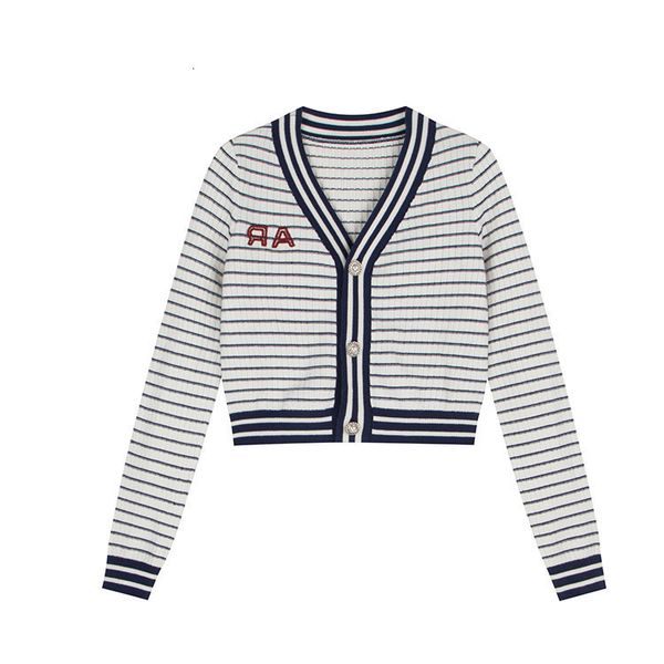 women's t-shirt 2021 navy contrast striped cardigan thin women's summer long sleeve short v-neck air conditioning shirt knitted to, White
women's t-shirt 2021 navy contrast striped cardigan thin women's summer long sleeve short v-neck air conditioning shirt knitted to, White