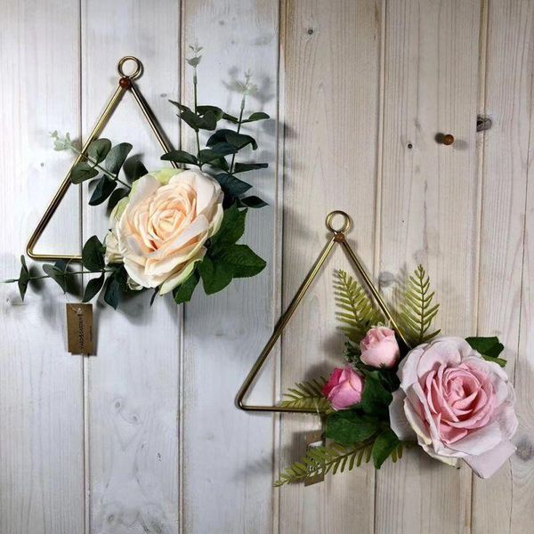 decorative flowers & wreaths handmade floral hoop wreath geometric metal garlands artificial rose flower wall for hanging ornament
decorative flowers & wreaths handmade floral hoop wreath geometric metal garlands artificial rose flower wall for hanging ornament