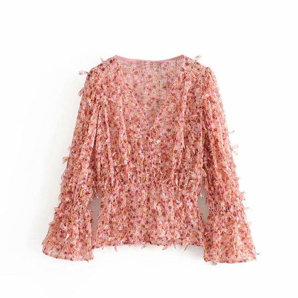 women's blouses & shirts 2021 summer fashion wild v-neck texture puff sleeves stacked waist slim thin breasted ruffled shirt, White
women's blouses & shirts 2021 summer fashion wild v-neck texture puff sleeves stacked waist slim thin breasted ruffled shirt, White