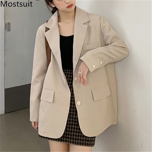 single-breasted solid korean women suit coat spring autumn full sleeve pockets casual fashion office ladies jacket 210513, Black
single-breasted solid korean women suit coat spring autumn full sleeve pockets casual fashion office ladies jacket 210513, Black