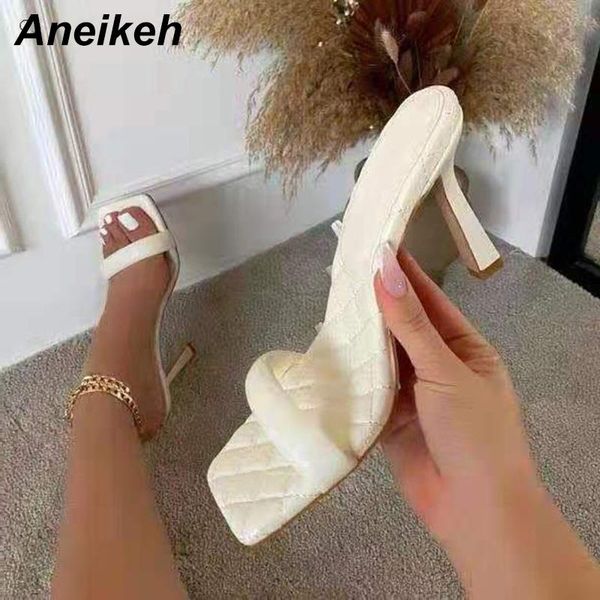 aneikeh 2021 slippers women mules summer head peep toe thin pleated high heel fashion slip on punk ladies party shoes, Black
aneikeh 2021 slippers women mules summer head peep toe thin pleated high heel fashion slip on punk ladies party shoes, Black