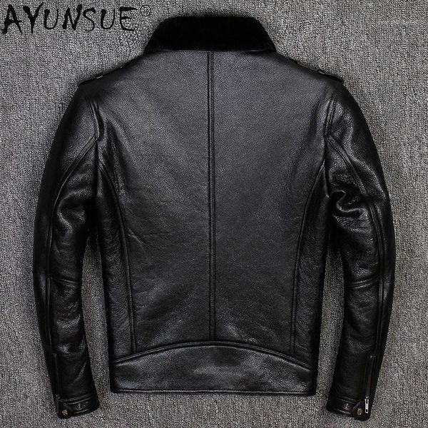 men's leather & faux akoosun genuine jacket men real fur coat winter sheep shearling man warm sheepskin 2021 m806 kj5149, Black
men's leather & faux akoosun genuine jacket men real fur coat winter sheep shearling man warm sheepskin 2021 m806 kj5149, Black