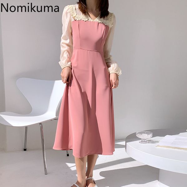 nomikuma spring women dress korean lace patchwork hit color vestidos femme elegant slim high waist vestido feminino 6f692 210427, Black;gray
nomikuma spring women dress korean lace patchwork hit color vestidos femme elegant slim high waist vestido feminino 6f692 210427, Black;gray