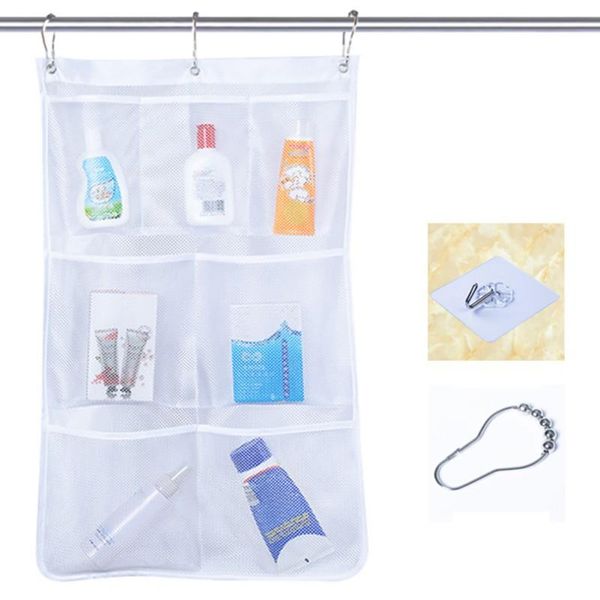 portable seven-pocket storage bag hanging bathroom tub shower mesh organizer multi-purpose cosmetics boxes & bins
portable seven-pocket storage bag hanging bathroom tub shower mesh organizer multi-purpose cosmetics boxes & bins