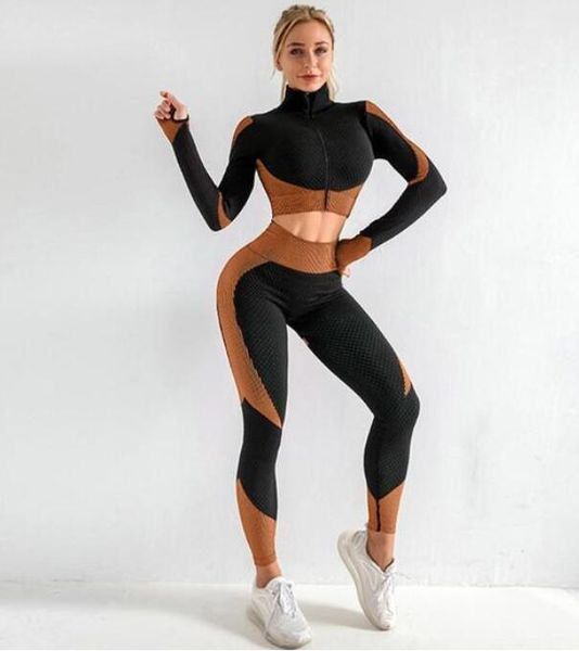 3pcs women seamless gym set yoga clothes bra suits clothing female fitness sport long sleeve suit running 07, Black
3pcs women seamless gym set yoga clothes bra suits clothing female fitness sport long sleeve suit running 07, Black