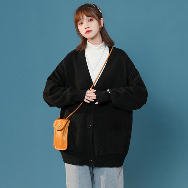 women's jackets knit cardigan coat neutral style autumn winter casual all-match v-neck long sleeve loose sweater jacket i80t, Black;brown
women's jackets knit cardigan coat neutral style autumn winter casual all-match v-neck long sleeve loose sweater jacket i80t, Black;brown
