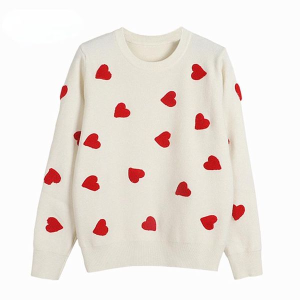 women's sweaters 2021 spring embroidery heart women sweater o-neck kawaii fashion pullover loose jumper long sleeve knitwear female, White;black
women's sweaters 2021 spring embroidery heart women sweater o-neck kawaii fashion pullover loose jumper long sleeve knitwear female, White;black