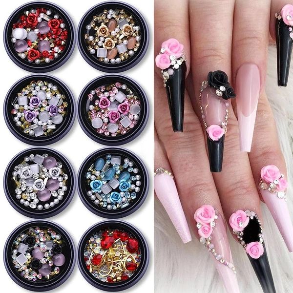 nail art decorations 1 box 3d rhinestones rose jewelry diverse diy gems mix crystal gel glitter charms accessories, Silver;gold
nail art decorations 1 box 3d rhinestones rose jewelry diverse diy gems mix crystal gel glitter charms accessories, Silver;gold