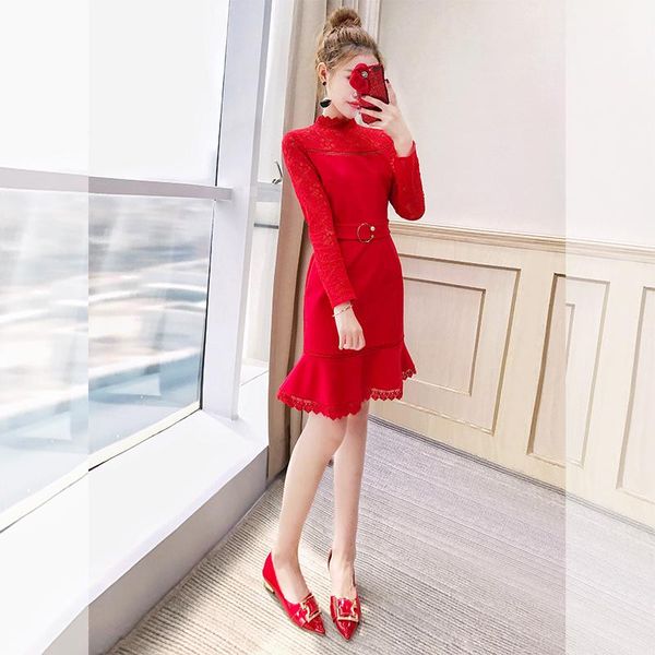 dress winter 2021 women's spring medium length long sleeve scarlet casual dresses, Black;gray
dress winter 2021 women's spring medium length long sleeve scarlet casual dresses, Black;gray