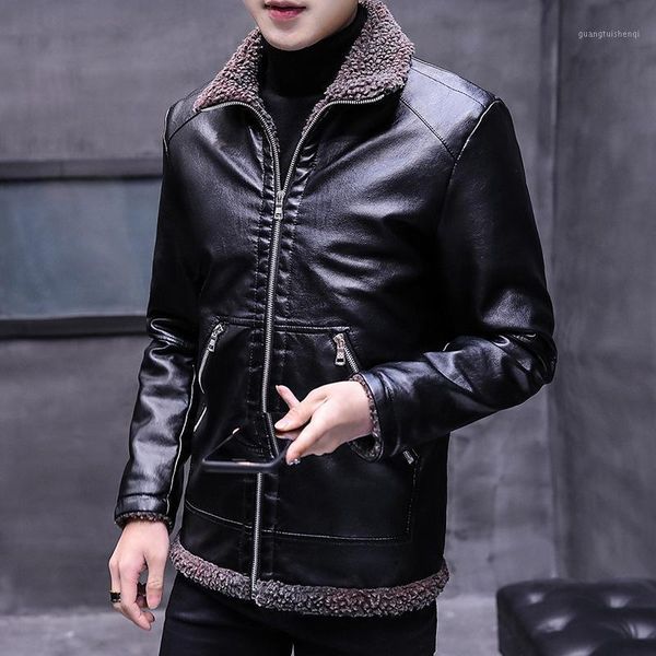 men's fur & faux winter pu leather jacket coats add velvet warm outwear male casual motorcycle pilot bomber biker men plus size 4xl, Black
men's fur & faux winter pu leather jacket coats add velvet warm outwear male casual motorcycle pilot bomber biker men plus size 4xl, Black