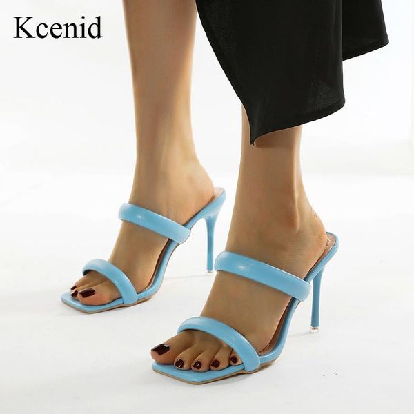 kcenid 2021 summer women fashion slippers sandals square toe blue patent leather slides roman high heels ladies shoes, Black
kcenid 2021 summer women fashion slippers sandals square toe blue patent leather slides roman high heels ladies shoes, Black