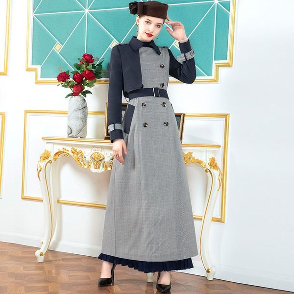 women's trench coats 2021 spring autumn coat for office lady double breasted patchwork design women adjustable waist outwear dz1239, Tan;black
women's trench coats 2021 spring autumn coat for office lady double breasted patchwork design women adjustable waist outwear dz1239, Tan;black