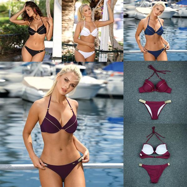 summer women two piece swimwear bikini set push up wimsuit solid color bathing suit beachwear one-piece suits
summer women two piece swimwear bikini set push up wimsuit solid color bathing suit beachwear one-piece suits