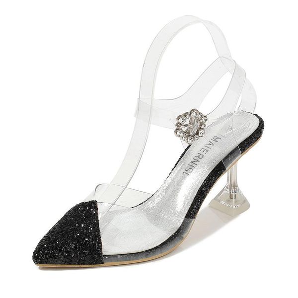 mclubgirl 2021 pointy transparent sandals women's summer one word thin heel net red large high heels wz, Black
mclubgirl 2021 pointy transparent sandals women's summer one word thin heel net red large high heels wz, Black