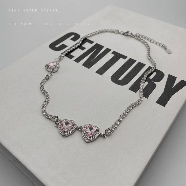 pendant necklaces heart woman rhinestone necklace women chain lovers jewelry wedding gold color trendy kpop party metal collier, Silver
pendant necklaces heart woman rhinestone necklace women chain lovers jewelry wedding gold color trendy kpop party metal collier, Silver