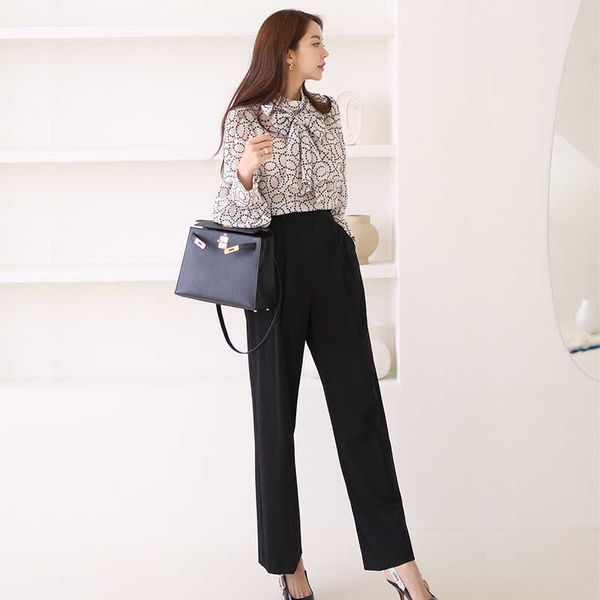 spring women lantern sleeve shirt and pant suit lady bow + wide leg trousers office ol work 2 peice set 210529, White
spring women lantern sleeve shirt and pant suit lady bow + wide leg trousers office ol work 2 peice set 210529, White