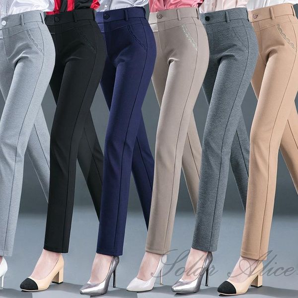 women's spring and autumn straight casual pants high waist stretch loose middle-aged mother & capris, Black;white
women's spring and autumn straight casual pants high waist stretch loose middle-aged mother & capris, Black;white