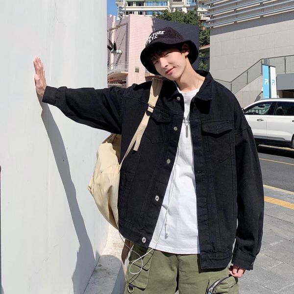 men's jackets new male style white trend denim loose jackets solid-colored cowboy outerwear higher quality s-2xl i8y4, Black;brown
men's jackets new male style white trend denim loose jackets solid-colored cowboy outerwear higher quality s-2xl i8y4, Black;brown