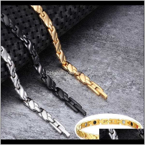 link, jewelry drop delivery 2021 vinterly magnetic bracelets for health energy cross stainless steel women gold-color chain link bracelet fe, Black
link, jewelry drop delivery 2021 vinterly magnetic bracelets for health energy cross stainless steel women gold-color chain link bracelet fe, Black