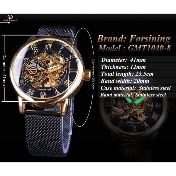 forsining 2018 classic retro luxury 3d roman number black mesh band transparent men mechanical skeleton watches brand luxury, Slivery;brown
forsining 2018 classic retro luxury 3d roman number black mesh band transparent men mechanical skeleton watches brand luxury, Slivery;brown