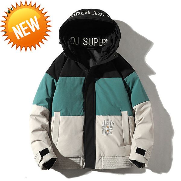 new hooded down jacket men fashion casual loose embroidery patchwork white duck coats male winter thick warm zipper jackets, Black
new hooded down jacket men fashion casual loose embroidery patchwork white duck coats male winter thick warm zipper jackets, Black