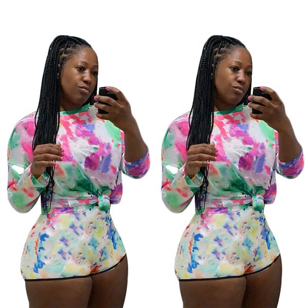 summer women's tracksuits sportswear set long sleeve t-shirt and shorts women casual sportswears fitness suit tie-dyed suits, Gray
summer women's tracksuits sportswear set long sleeve t-shirt and shorts women casual sportswears fitness suit tie-dyed suits, Gray