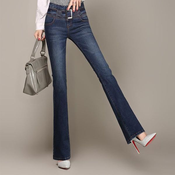 women's jeans plus size flare high waist stretch skinny jean vintage bell-bottom pants denim trousers casual, Blue
women's jeans plus size flare high waist stretch skinny jean vintage bell-bottom pants denim trousers casual, Blue